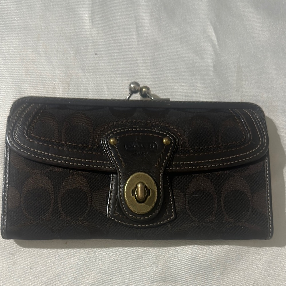 Coach Black and Brown Wallet